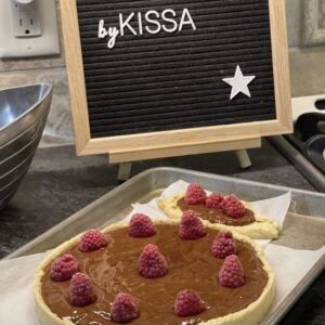 Salted Carmel & Raspberry Gluten Free Tart