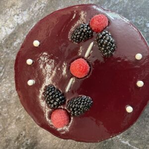 Wild Berry Poppy Seed Gluten Free Mousse Cake