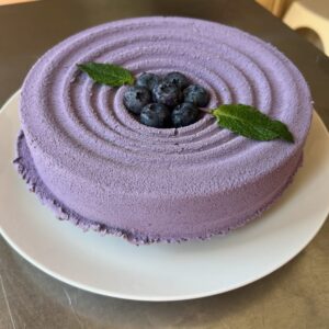 Wild Blueberry and Lemon Yogurt Gluten Free Mousse Cake